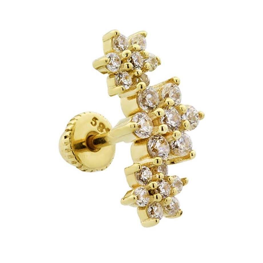 Flower Cartilage Piercing Yellow