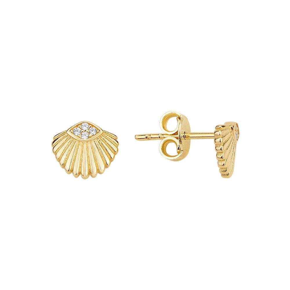 Deniz Kabuğu Gold Ohrringe 585 Gold