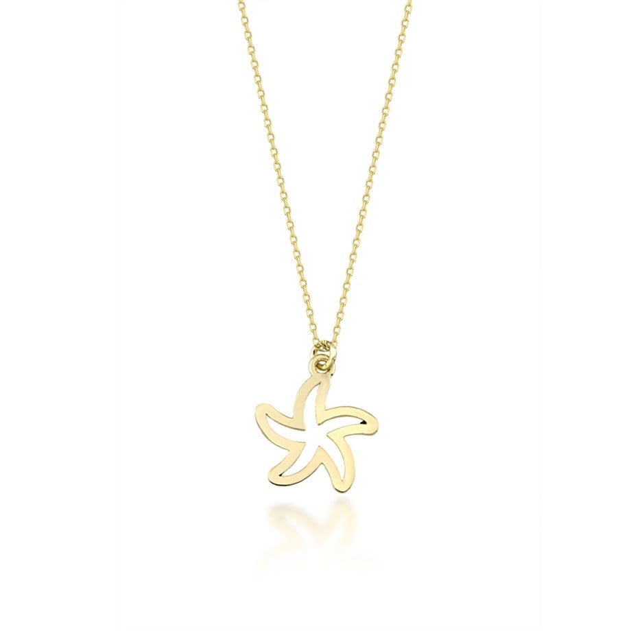 Starfish Necklace 14 K Solid Gold