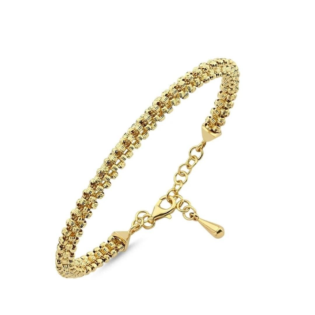 Dorika-perlen Mit Kugeln Gold Spangenarmband Armband 585 Gold
