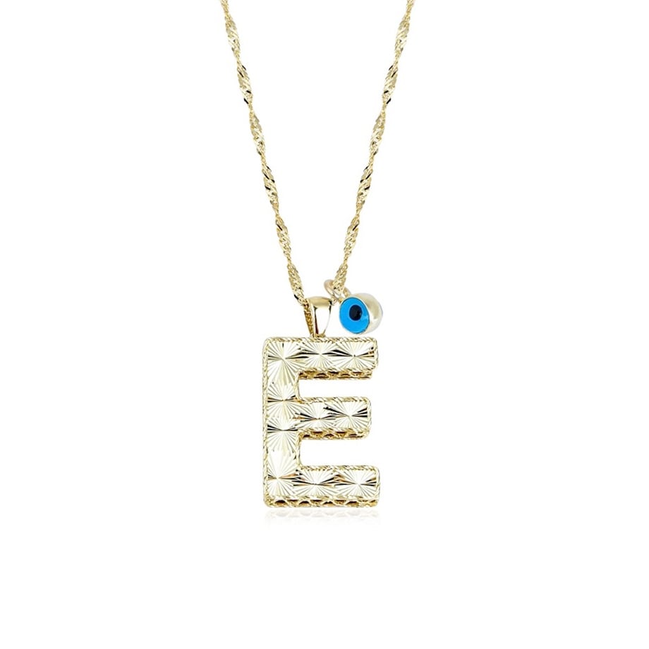 Personalized Dainty A Initial Pendant Necklace in 14 K Gold