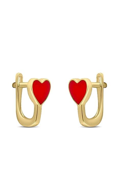 Heart Kids Earring 14K Solid Gold