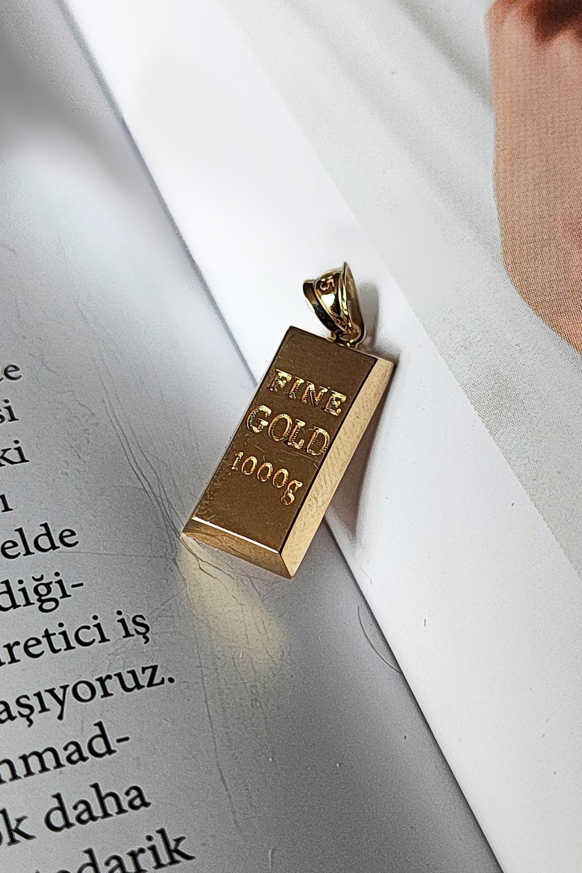 Külçe Altın Kolye Ucu 14 Ayar