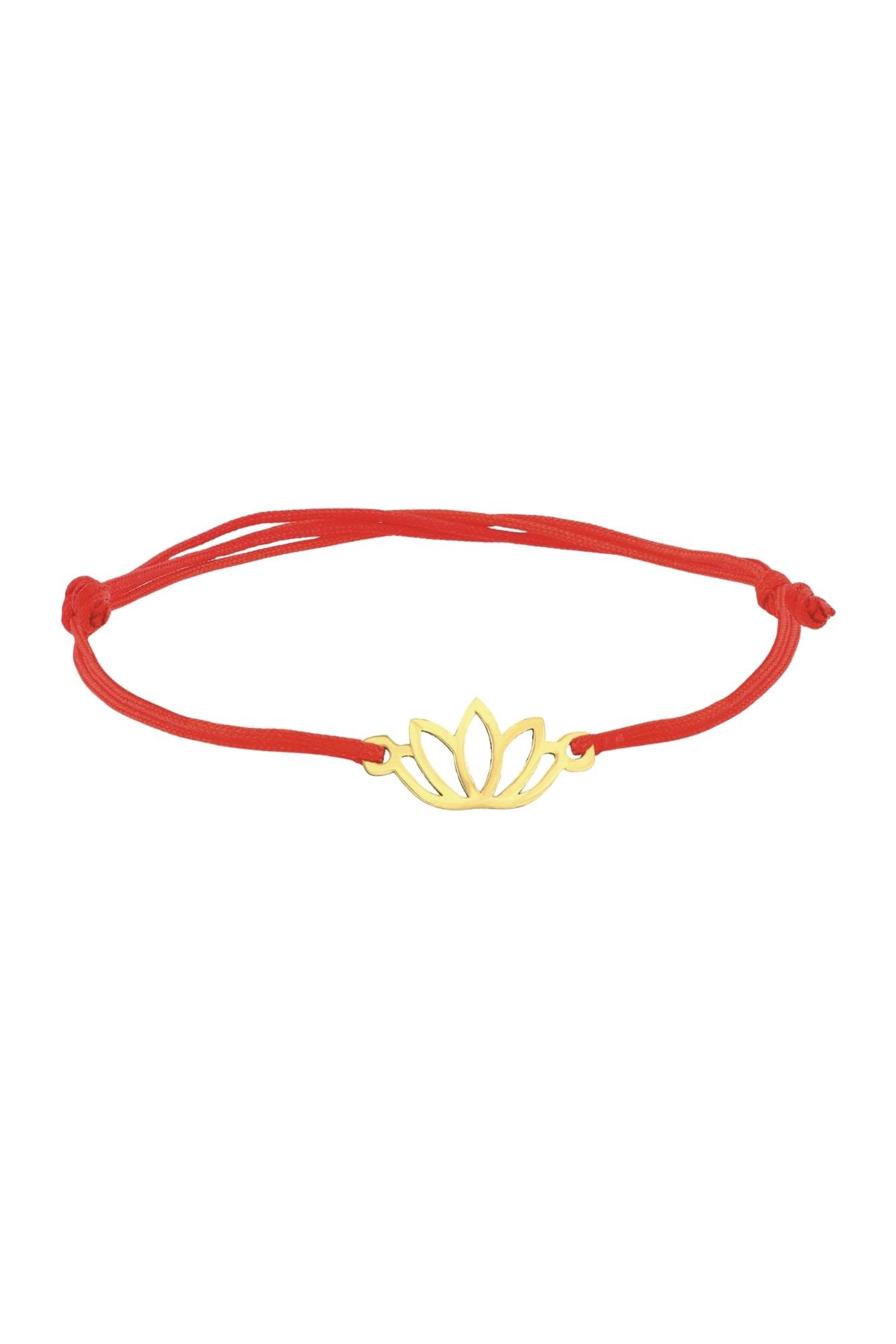 Lotus of Hope Cord Bracelet 14K Gold