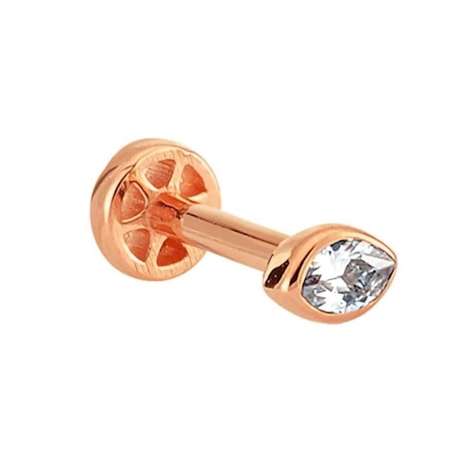 Stoned Tragus Piercing Rose