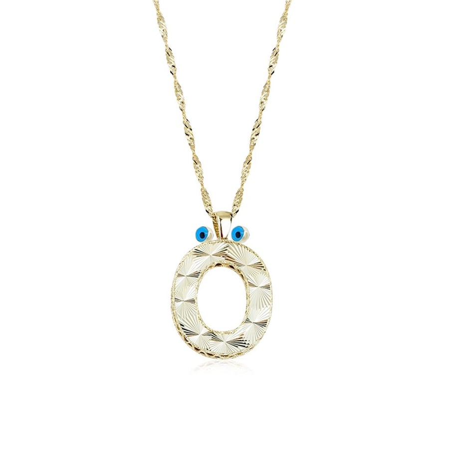 Personalized Dainty A Initial Pendant Necklace in 14 K Gold