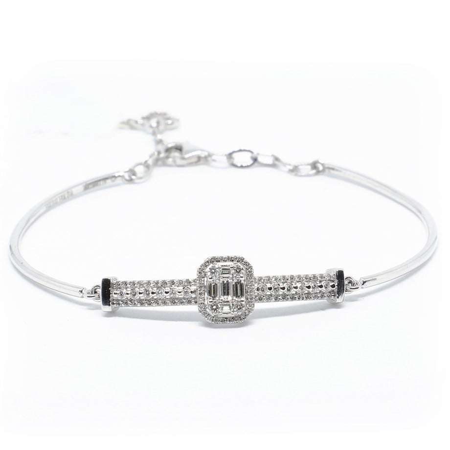 Diamond Baguette Bangle