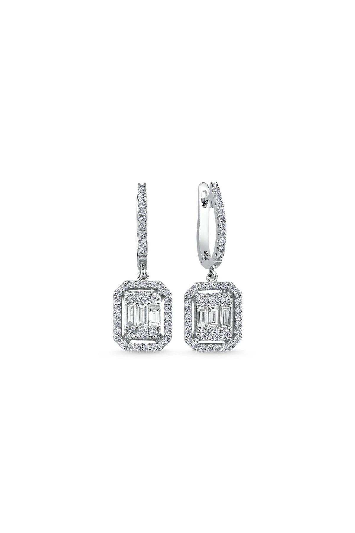 Pırlanta Baget Küpe 0.13 Ct