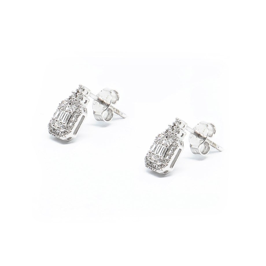 Pırlanta Baget Küpe 0.11 Ct