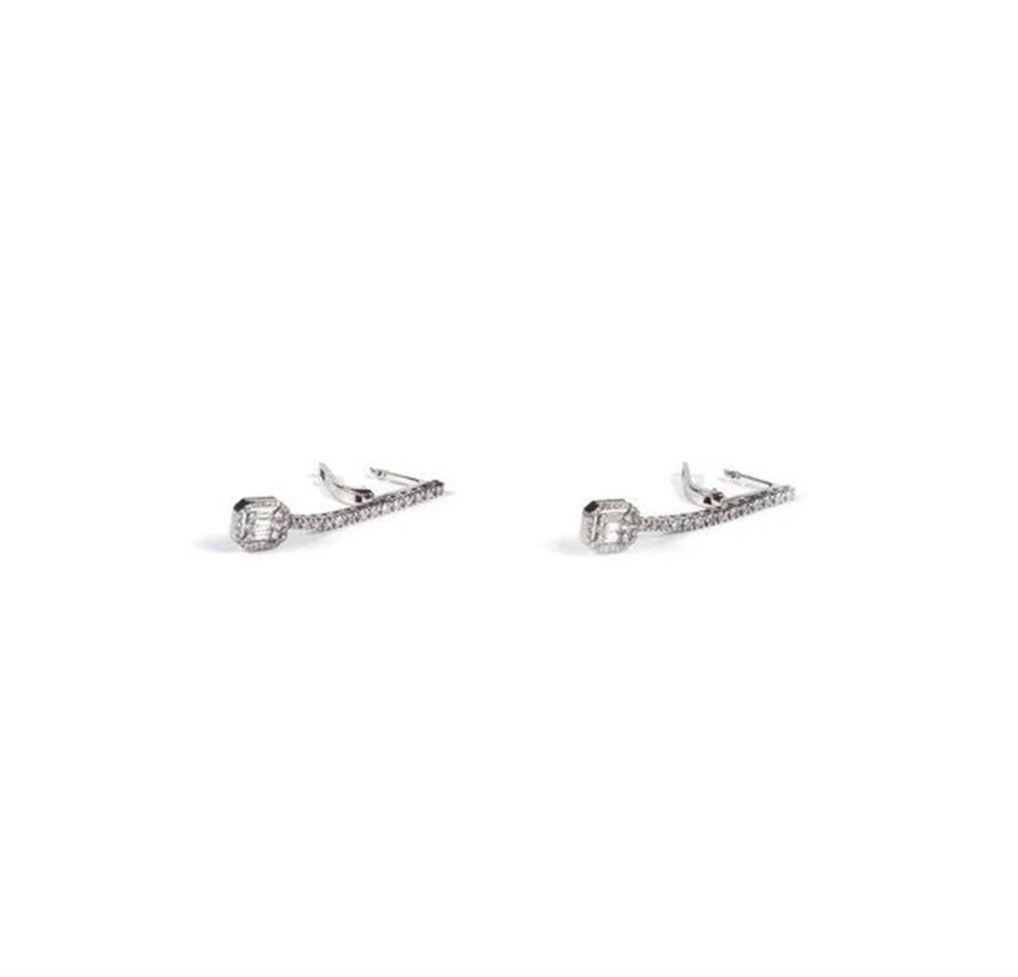 Diamond Baguette Earring