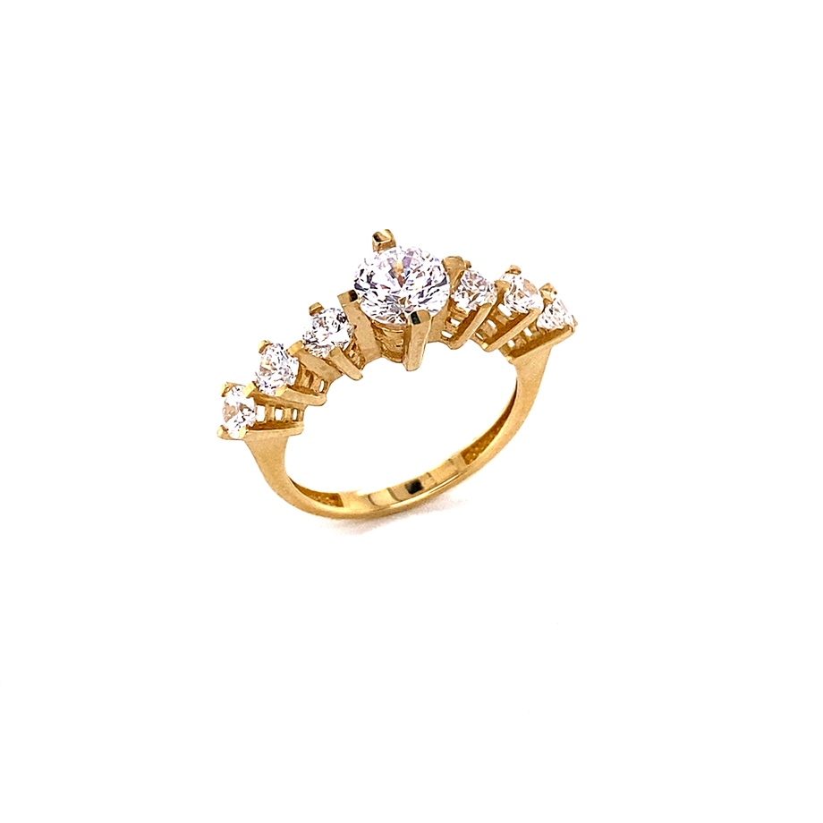 Prenses Yeditaş Gold Ring 14 Karat (585)