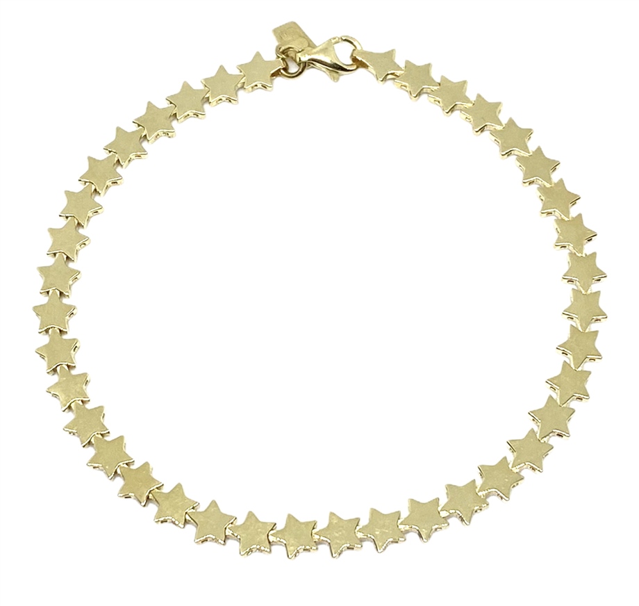 Sıralı Yıldız 14 Ayar Altın Bileklik