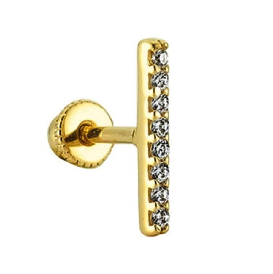 Helix Stoned Piercing Yellow