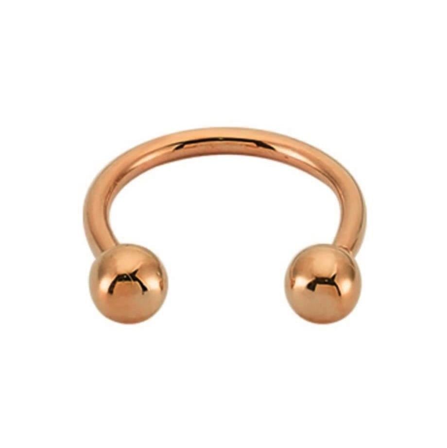 Mit Kugeln Gold Yarım Reifen Piercing 14 Karat (585) Roségold