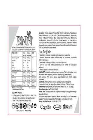 SME RNN Sitikolin Fosfatidilserin Omega 3 150ml Sıvı