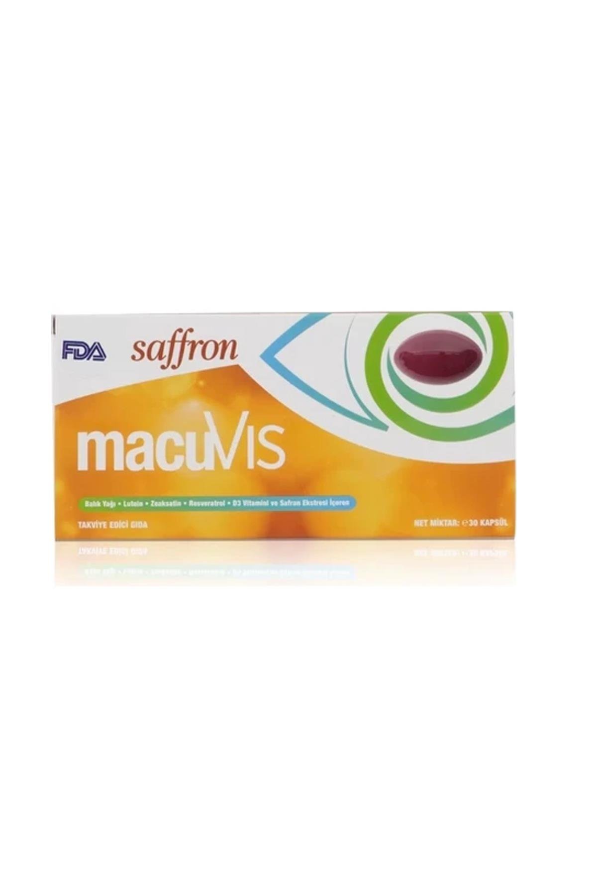 Medizane Sağlıklı Göz MacuVIS Saffron Gıda Takviyesi - 30 Kapsül