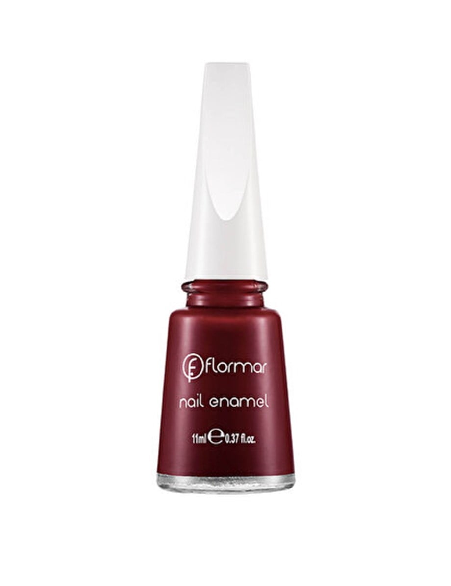  FLORMAR NAIL ENAMEL- Parlak bitişli oje | 11 ML - 406 DARK RED