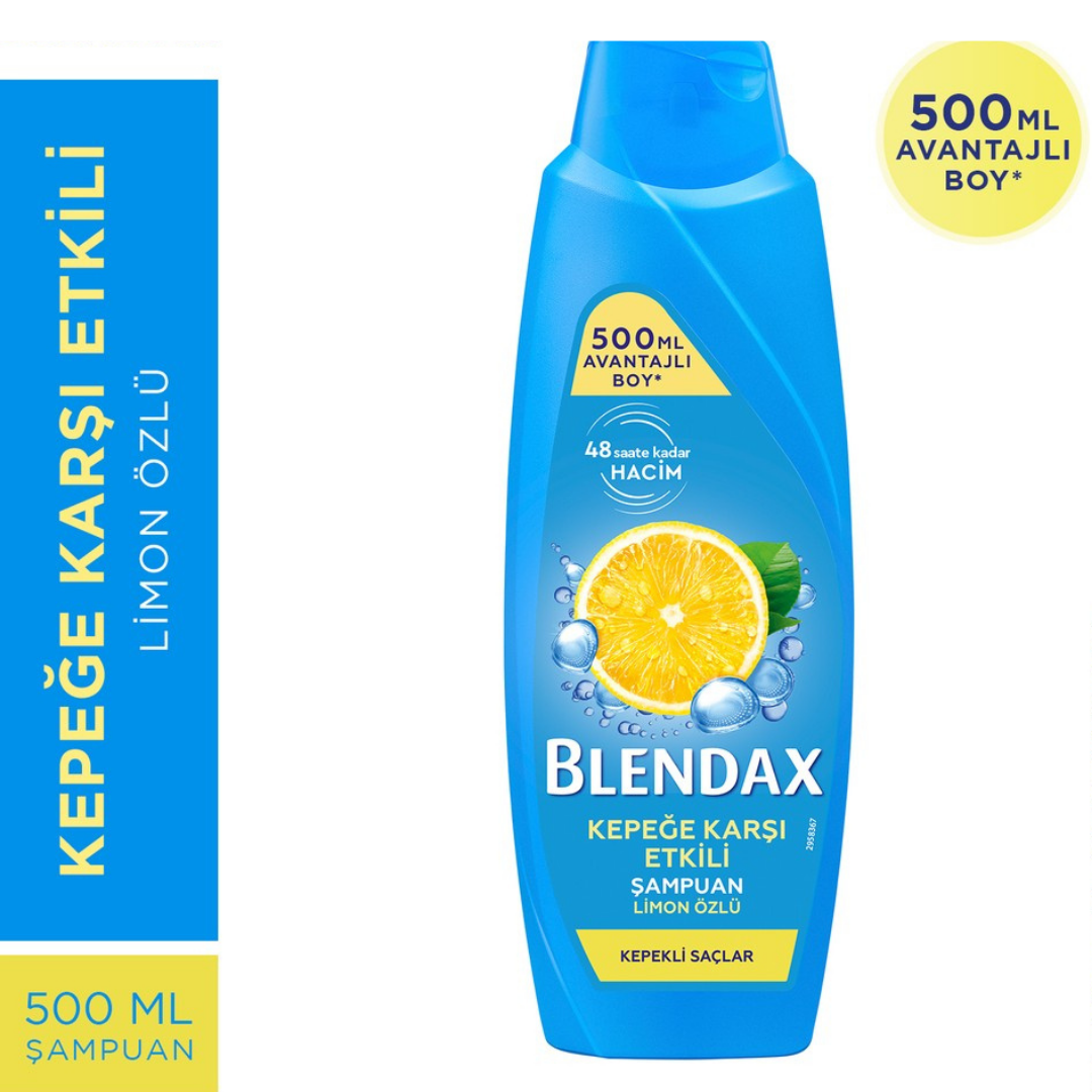 Blendax Kepeğe Karşı Etkili Limon Özlü Şampuan 500 ml Kepekli Saçlar İçin