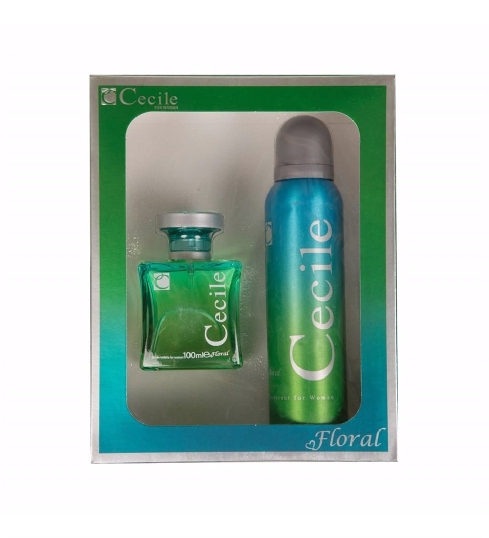 Cecile Floral Kadın Parfüm Seti Edt 100 ml ve Deodorant 150 ml