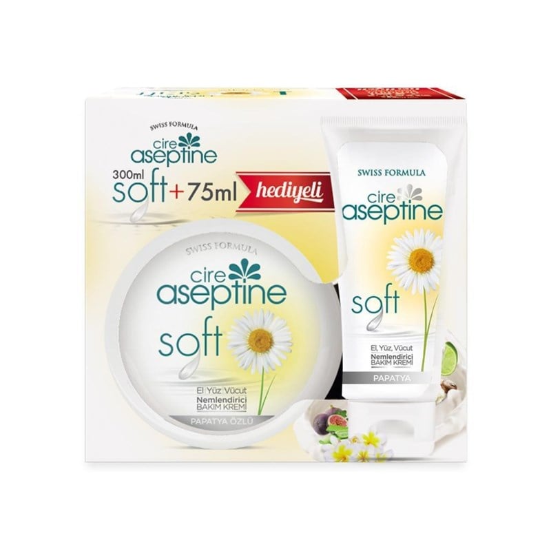 Cire Aseptine Soft Papatya Özlü Krem 300ml + 75ml Tüp Krem Hediye