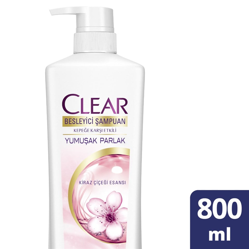 Clear Şeffaf Yumuşak Parlak Şampuan 800 Ml