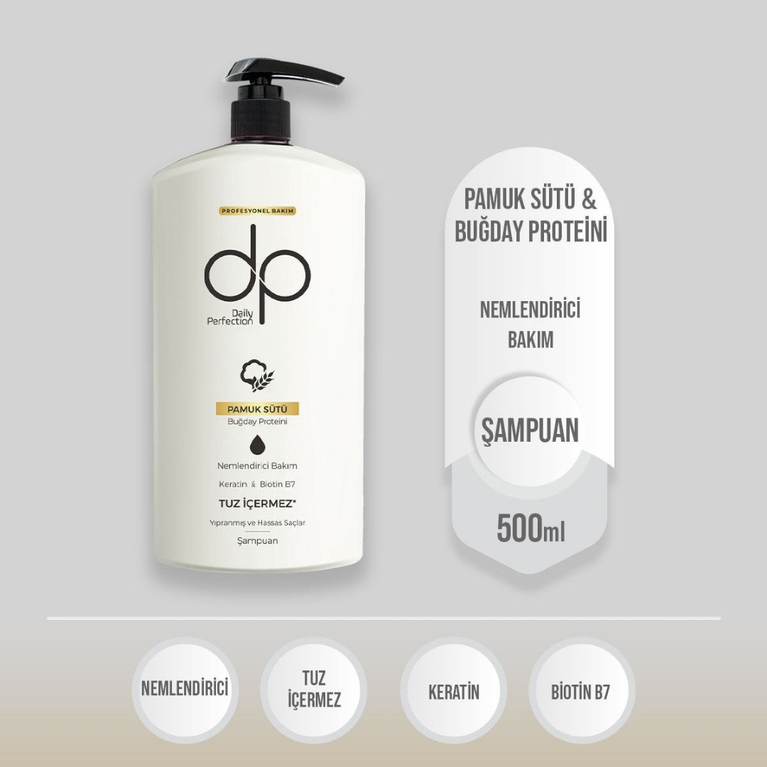 Dp Şampuan Pamuk Sütü & Buğday Proteini 500 ml