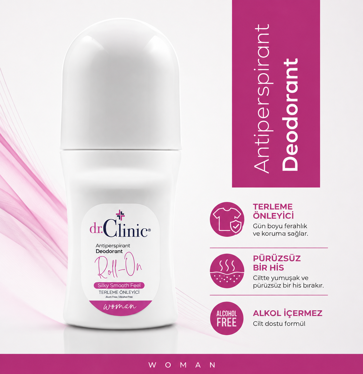 Dr.clinic Antiperspirant Woman Deodorant Roll-on 50ml