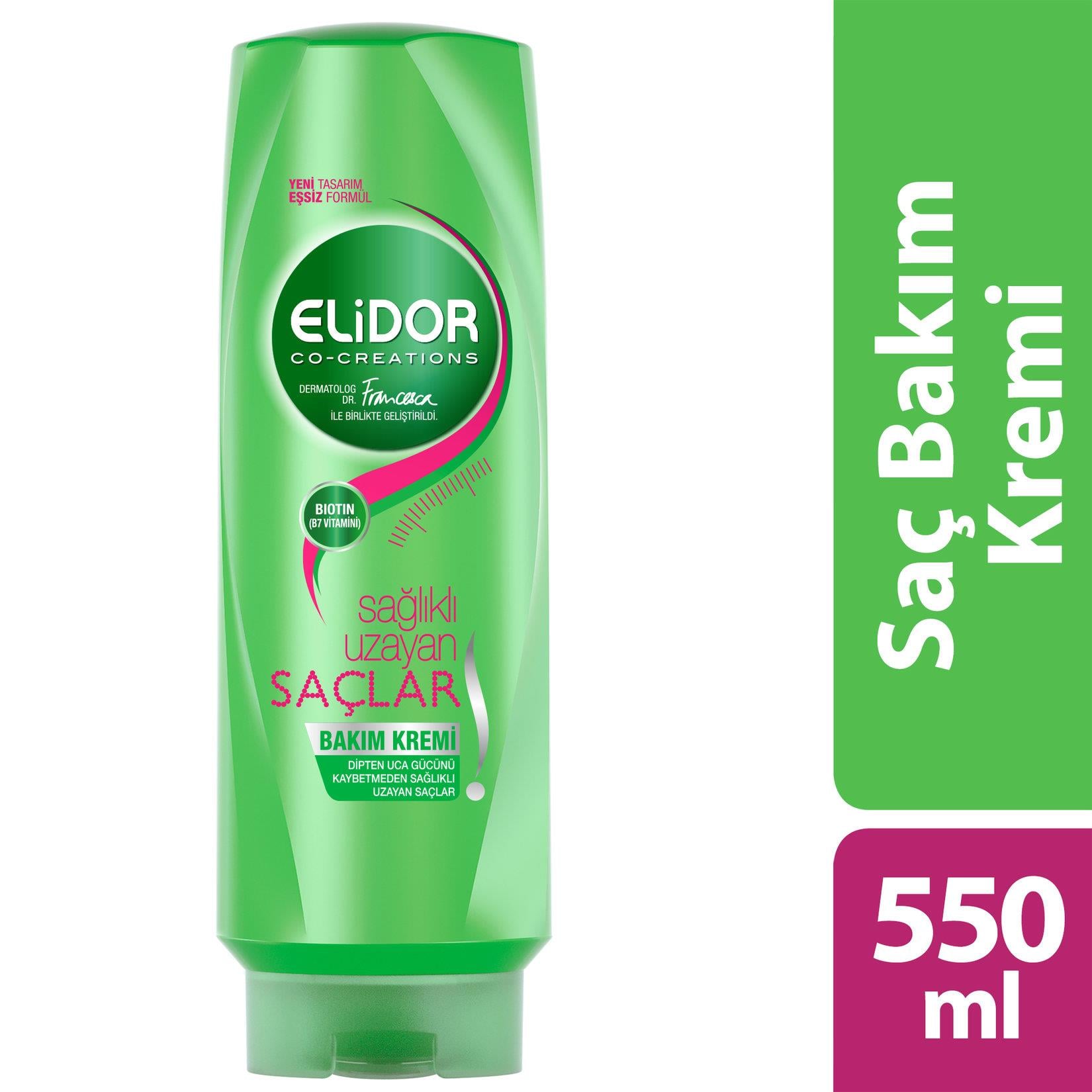 Elidor Sağlıklı Uzayan Saçlar Saç Kremi 550 Ml