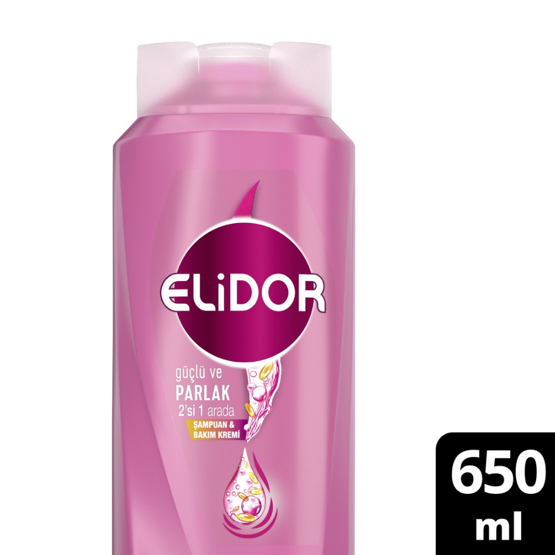 Elidor Superblend Şampuan & Bakım Kremi Güçlü ve Parlak 2si 1 Arada 650 ml