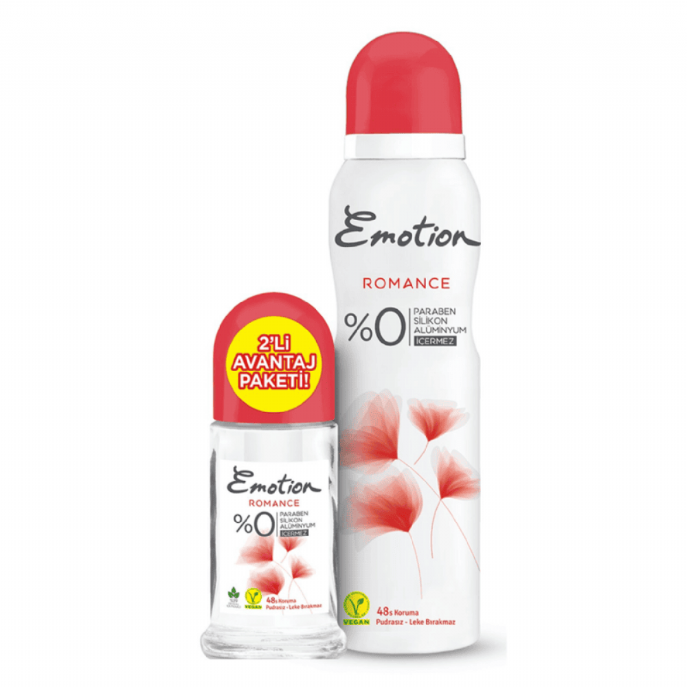 Emotion Romance Deodorant 150 ml + Roll on 50 ml Avantajlı Paket