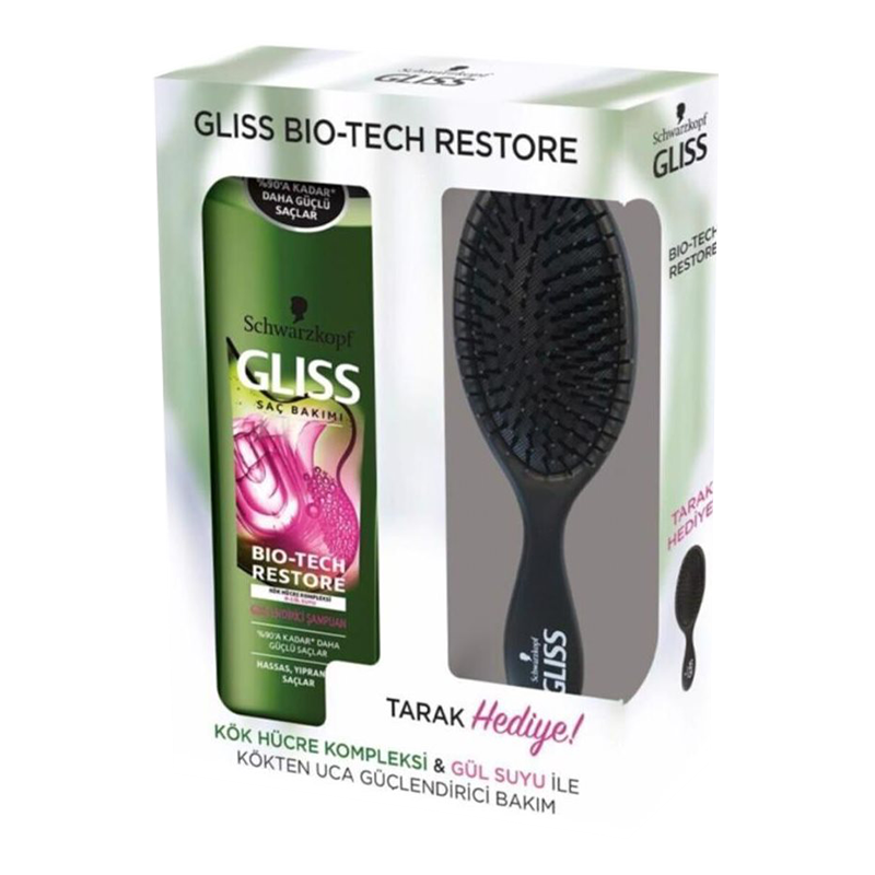 Gliss Bıo-Tech Restore Şampuan 500 ml Tarak Hediyeli