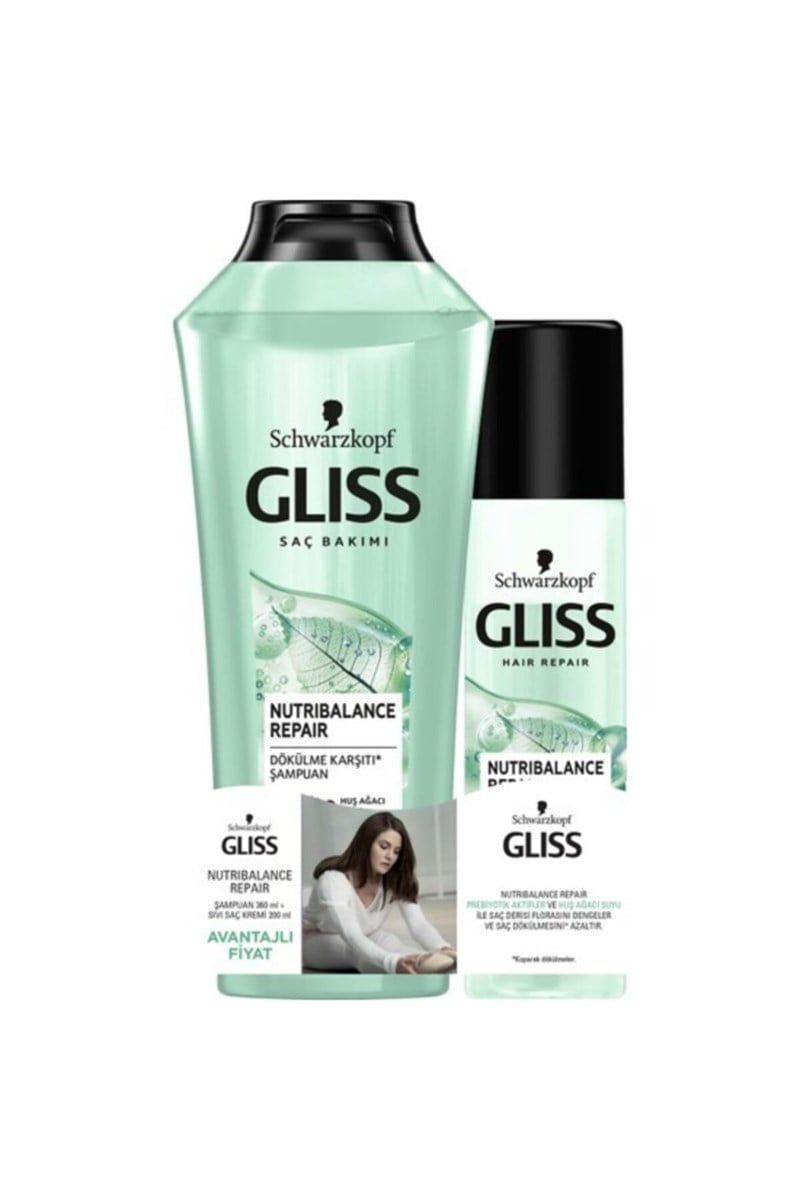 Gliss Nutribalance Repair 360 ml Şampuan + 200 ml Saç Kremi