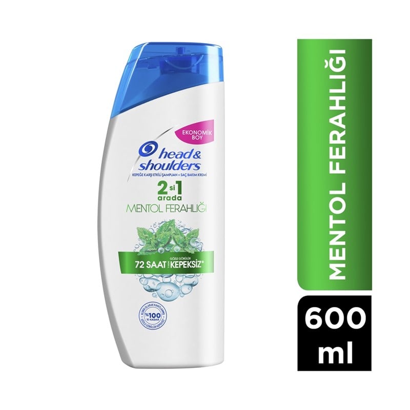 Head & Shoulders 2'si 1 Arada Şampuan Mentol Ferahlığı 600 ml