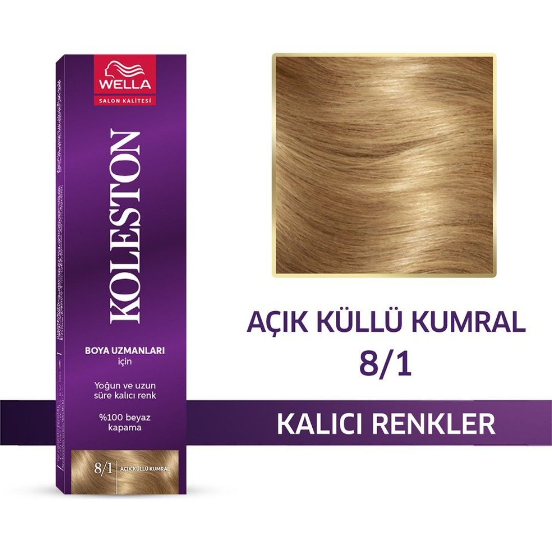 Koleston Tüp Saç Boyası Açık Küllü Kumral 8/1