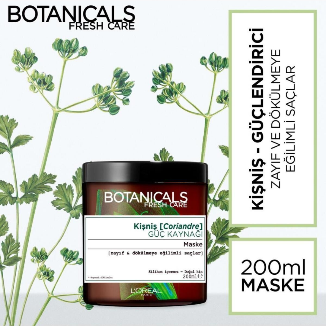 L'Oreal Paris Botanicals Fresh Care Kişniş Güç Kaynağı Maske 200 ml