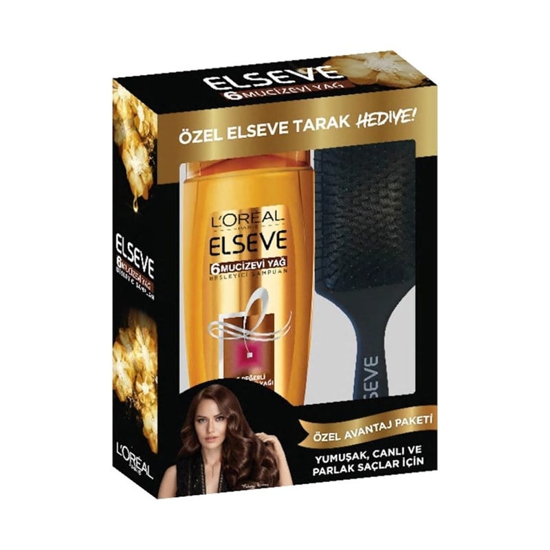 L'Oreal Paris Elseve 6 Mucizevi Yağ 520 ml+Saç Fırçası