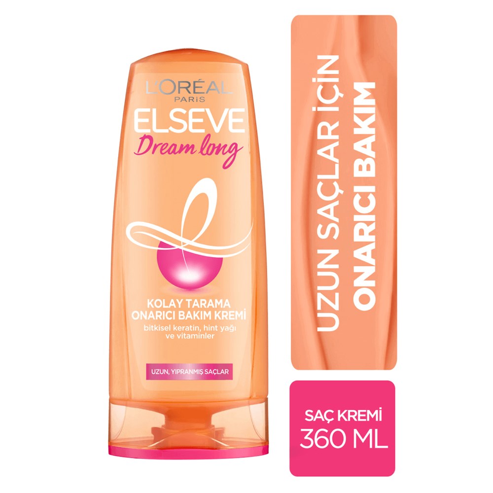 L'Oreal Paris Elseve Elseve Dream Long Kolay Tarama Onarıcı Saç Kremi 360 ml