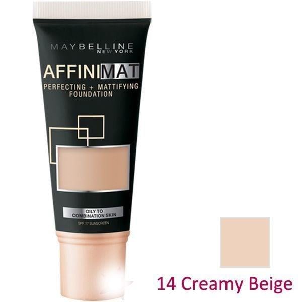 Maybelline New York Affinimat Fondöten 14 Creamy Beige