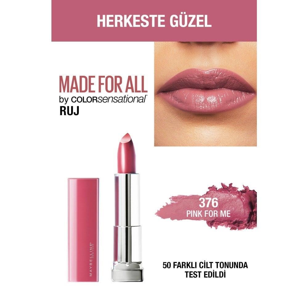 Maybelline New York Color Sensational Made For All Ruj No: 376 Pink For Me - Pembe
