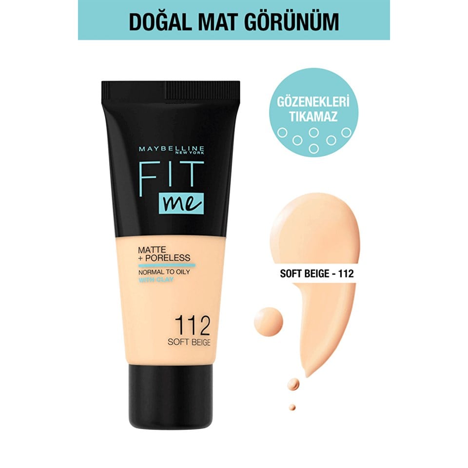 Maybelline New York Fit Me Fondöten Matte No: 112