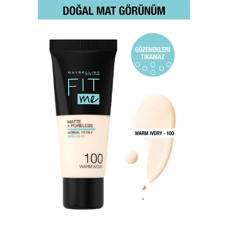 Maybelline New York Fit Me Fondöten Matte No: 100
