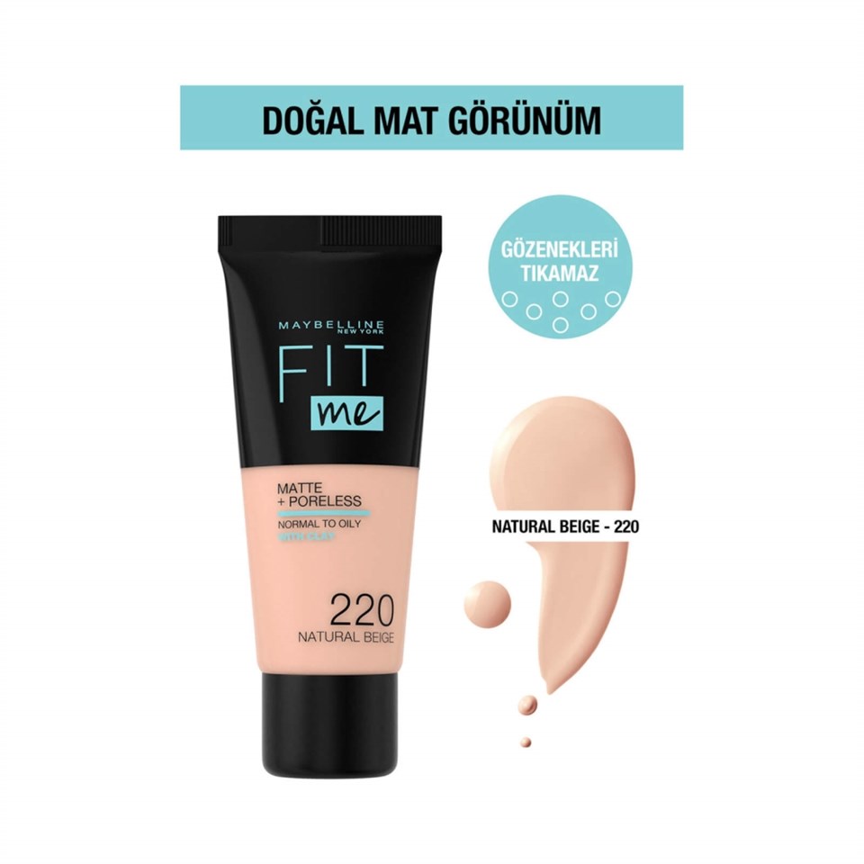 Maybelline New York Fit Me Fondöten Matte No: 220