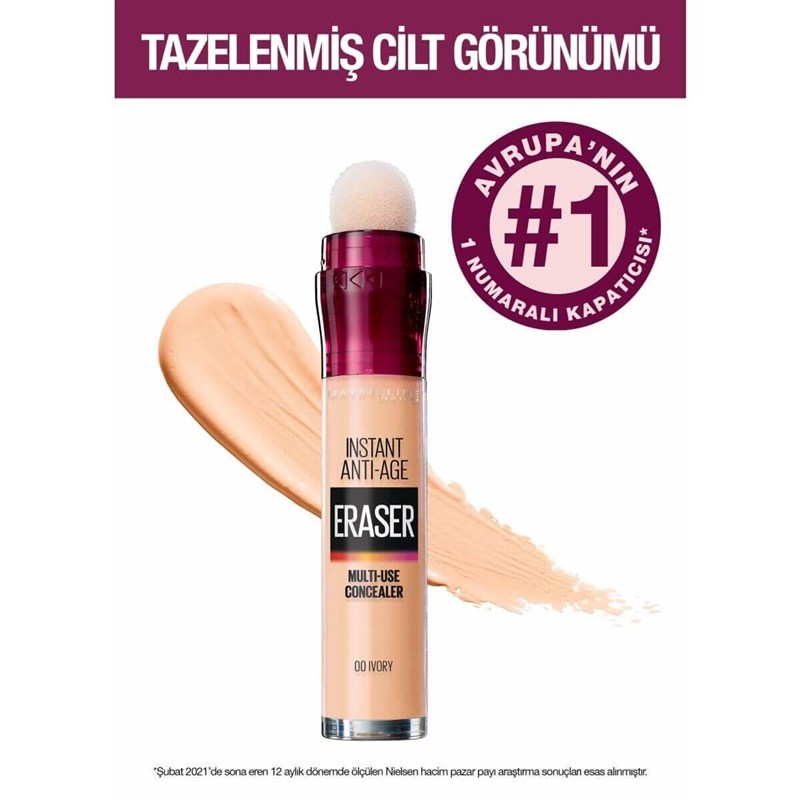 Maybelline New York Instant Eraser Anti Age Kapatıcı No: 00 Ivory