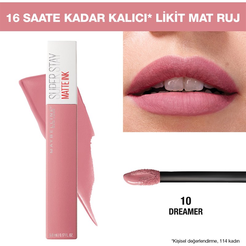 Maybelline New York Superstay Matte Ink Likit Ruj No. 10