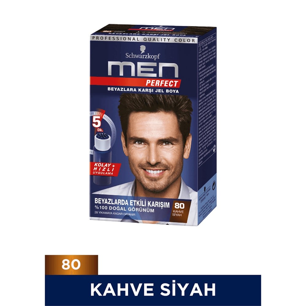 Men Perfect Saç Boyası No: 80 Kahve Siyah