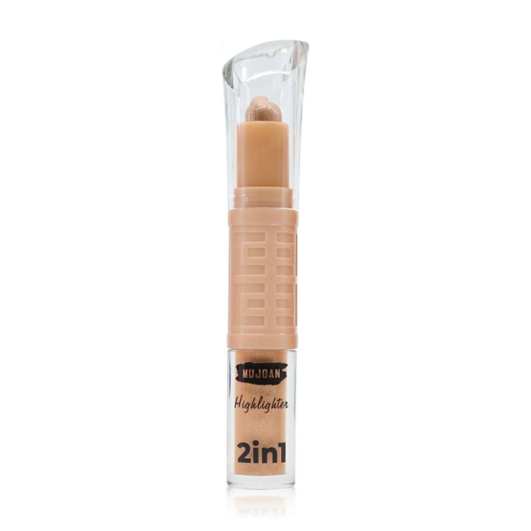 MUJGAN Çift Uçlu Likit Ve Stik Aydınlatıcı 2-in-1 Kapatıcı - Highlighter No.02