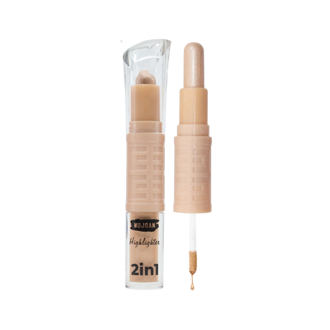MUJGAN Çift Uçlu Likit Ve Stik Aydınlatıcı 2-in-1 Highlighter No.03