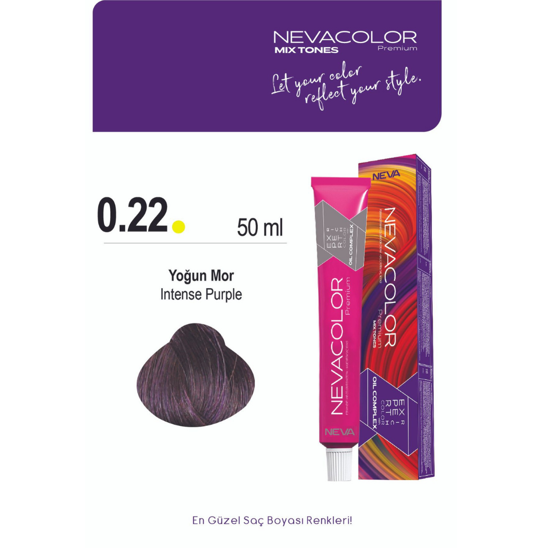 Nevacolor Tüp Saç Boyası 0.22 Yoğun Mor
