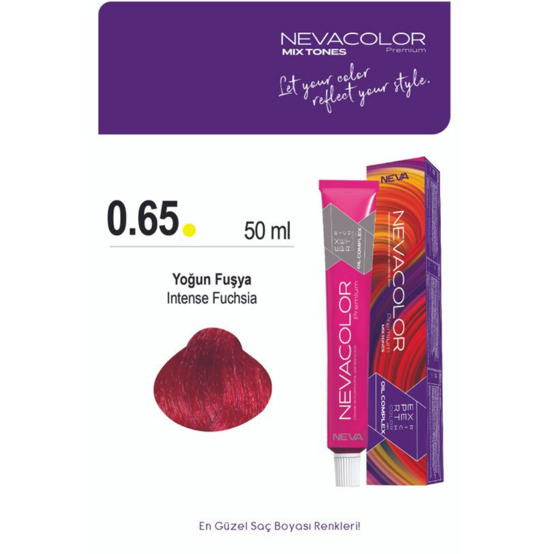 Nevacolor Tüp Saç Boyası 0.65 Yoğun Fuşya