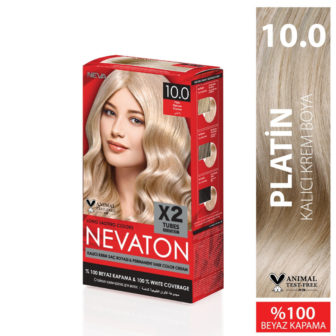 Nevaton Kalıcı Krem Saç Boyası 10.0 Platin